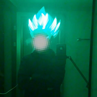 Goku Rosé LED Wig – Lights Up with Your Voice!