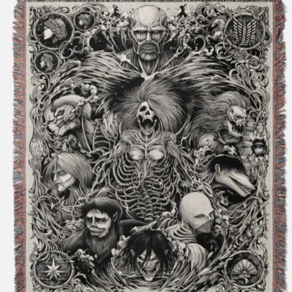 Attack on Titan Woven Blanket – Cozy Sofa or Bed Cover