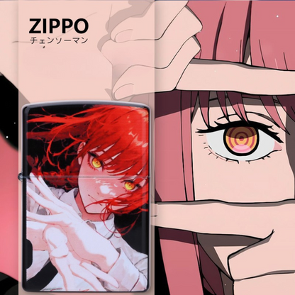 Chainsaw Man 3D Painted Zippo Lighter – Custom Anime Collection