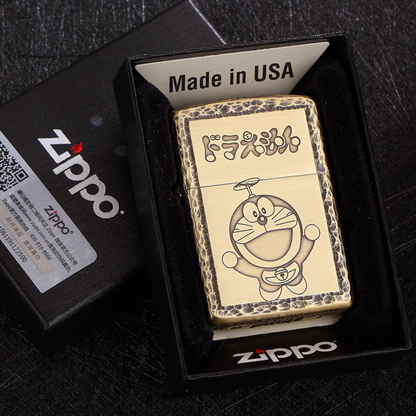 Zippo Doraemon Brass Armor Lighter – 4 Engraving Options