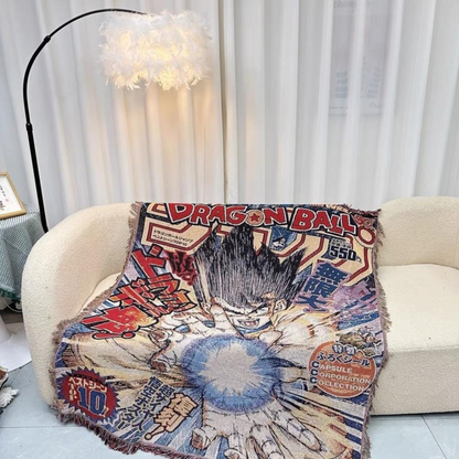 D.r.a.g.o.n B.a.l.l Woven Blanket – Cozy Sofa or Bed Cover