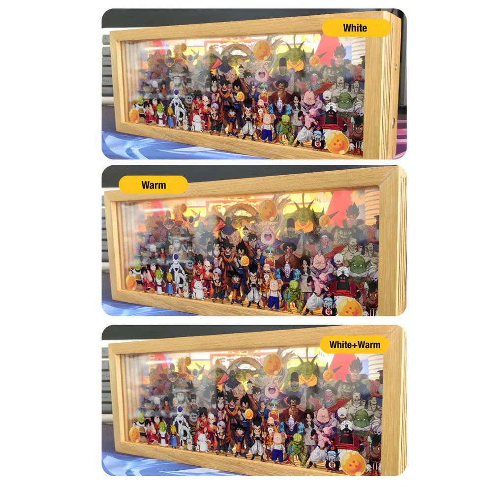 Gaminin™ GlowBox | 3D Anime LED Night Light with Acrylic Art & Wooden Base
