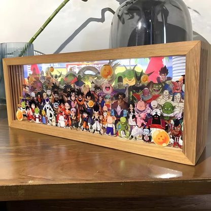 Gaminin™ GlowBox | 3D Anime LED Night Light with Acrylic Art & Wooden Base