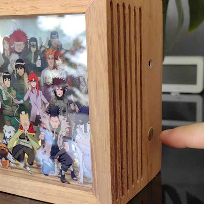 Gaminin™ Super Saiyan Magnetic Light Beam Figurine + GlowBox 3D LED Anime Night Light