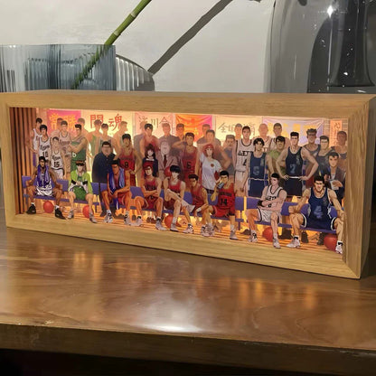 Gaminin™ GlowBox | 3D Anime LED Night Light with Acrylic Art & Wooden Base